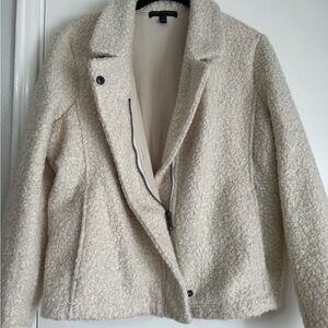 Banana Republic Cream Teddy Jacket